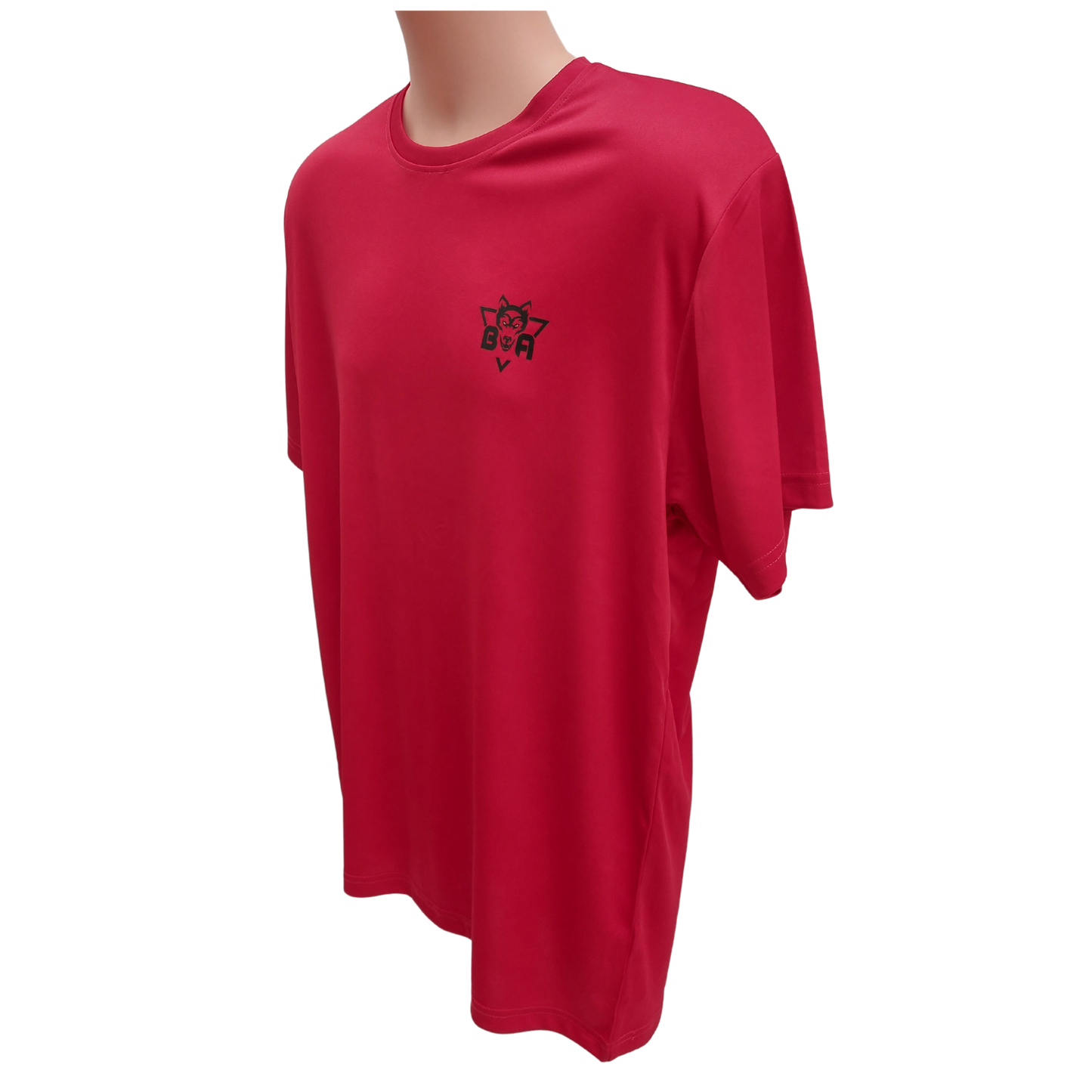 Polyester Round Neck Performance T-Shirt - Flaming Red