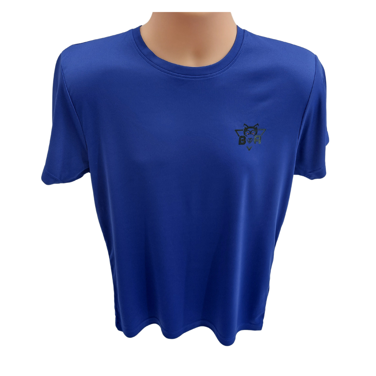 Polyester Round Neck Performance T-Shirt - Blue