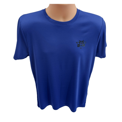 Polyester Round Neck Performance T-Shirt - Blue