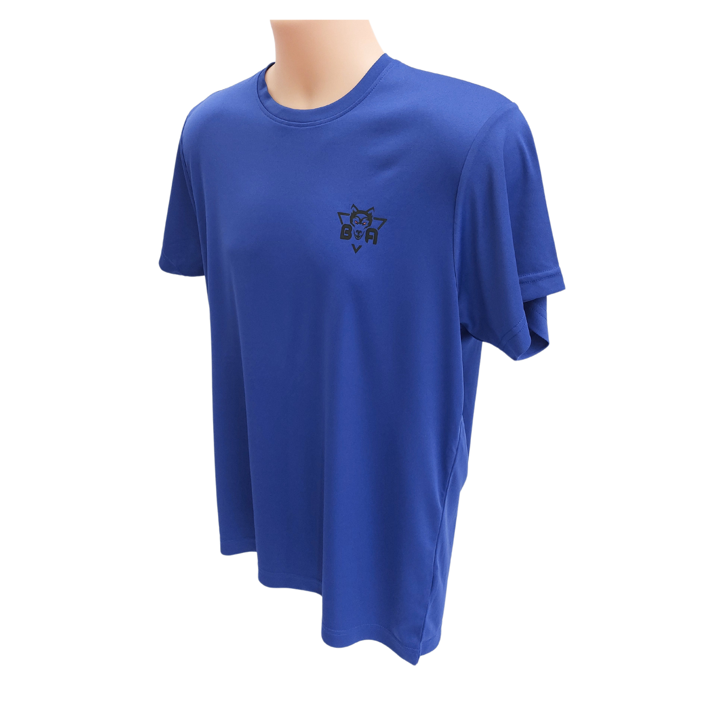 Polyester Round Neck Performance T-Shirt - Blue