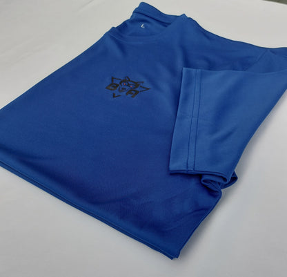 Polyester Round Neck Performance T-Shirt - Blue