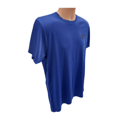 Polyester Round Neck Performance T-Shirt - Blue